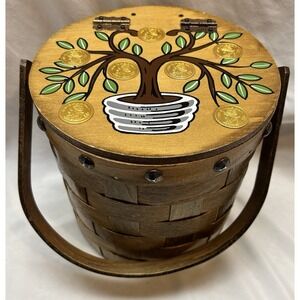 VTG Garay Money Tree Basket Purse Handbag Grandmacore Rockabilly